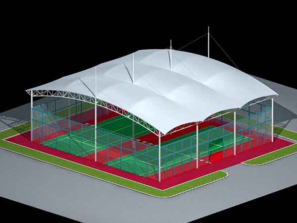 雞西市籃球場膜結(jié)構(gòu)罩棚【設(shè)計施工】